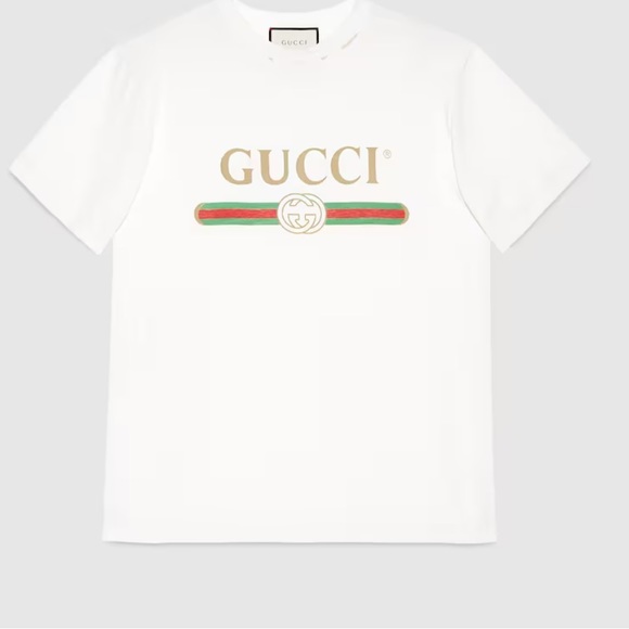 Gucci Tops - OVERSIZE T-SHIRT WITH GUCCI LOGO